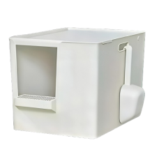 Meoof Cat Litter Box Great House White