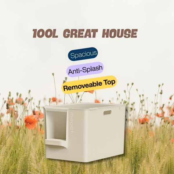 Meoof Cat Litter Box Great House Green