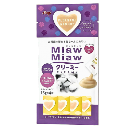 Aixia Miaw Miaw Creamy Tuna & Scallop 15g x 4's