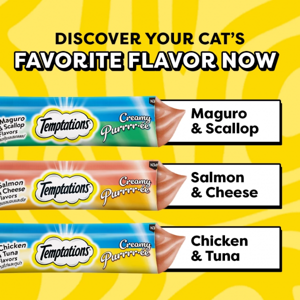 Temptations Creamy Puree Treats Chicken & Tuna 48g
