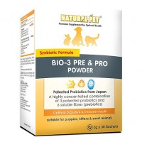 Natural Pet Bio-3 Pre & Pro Powder 2g x 30 sachets for Dogs & Cats