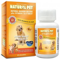Natural Pet Natural Pet Natural Seaweed Calcium Plus Vitamin C & D 60 Tablet for Dogs & Cats 