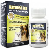 Natural Pet Super Multi with Glucosamine 60 Tablet for Dogs & Cats 