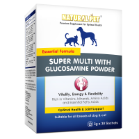 Natural Pet Super Multi with Glucosamine Powder 3g x 30 Sachets for Dogs & Cats
