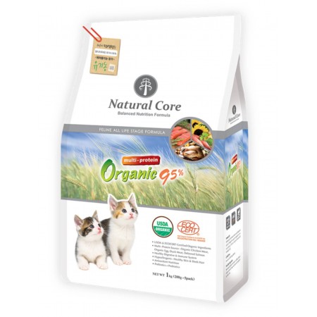Natural Core Eco Organic Multi-Protein (Chicken + Salmon + Duck) Cat Dry Food 1kg