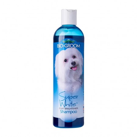 Bio-Groom Shampoo Super White Coat Brightener For Dogs 12oz