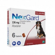 Nexgard Afoxolaner Chewable Tablets for Extra Dogs 25kg - 50kg 6 tablets