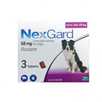 Nexgard Afoxolaner Chewable Tablets for Large Dogs 10kg-25kg 3 tablets