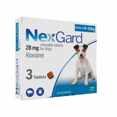 Nexgard Afoxolaner Chewable Tablets for Medium Dogs 4-10kg 3 tablets