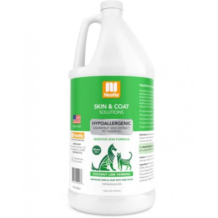 Nootie Shampoo Hypoallergenic Coconut Lime Verbena (Grapefruit Seed Extract) For Dogs & Cats 1 Gallon