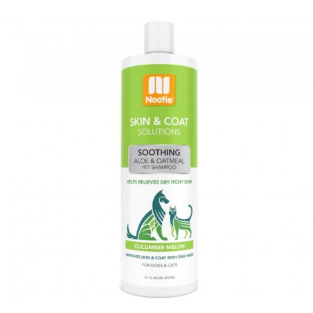 Nootie Shampoo Soothing Aloe & Oatmeal Cucumber Melon For Dogs & Cats 473ml