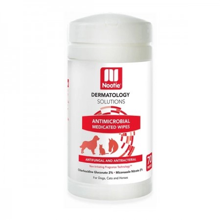 Nootie Antimicrobial Medicated Wipes 70's for Dogs and Cats