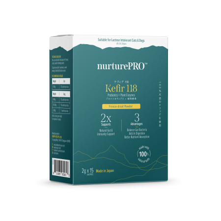 Nurture Pro Pet Supplement Kefir 118 Probiotics + Plant Enzymes Freeze-Dried Powder 2g x 15sachets