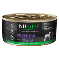 Nutripe Pure Grain Free Brushtail & Green Tripe Dog Wet Food 95g Carton (6 Cans)