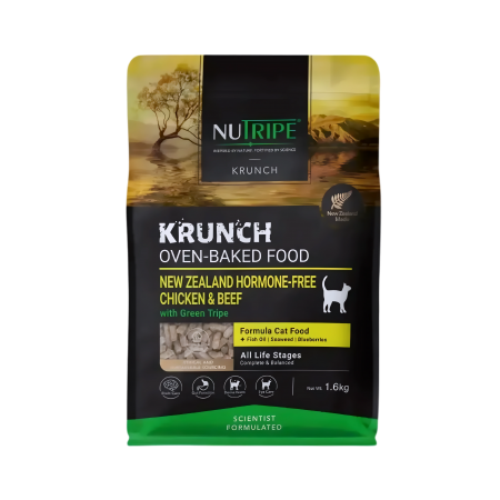 Nutripe Cat Krunch Oven-Baked Chic & Beef w/Green Tripe 1.6kg