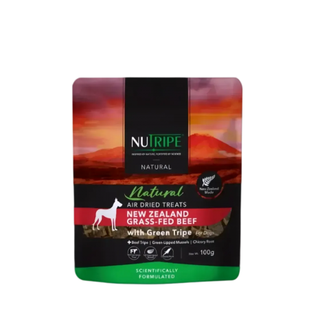 Nutripe Dog Treats Air Dried Beef w/Green Tripe 100g x2