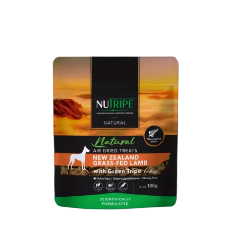 Nutripe Dog Treats Air Dried Lamb w/Green Tripe 100g x2