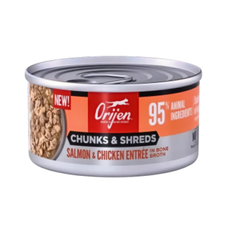 Orijen Cat Canned Chunks & Shreds Salmon Chicken 85g (12 cans)