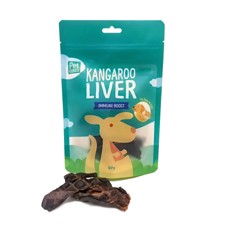 PetCubes Pet Treats Kangaroo Liver 50g
