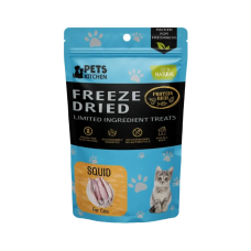 Pets Kitchen Cat Treat Freeze-Dried Whole Squid 40g