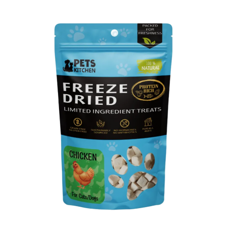 Pets Kitchen Cat Treat Freeze-Dried Chicken 40g x2