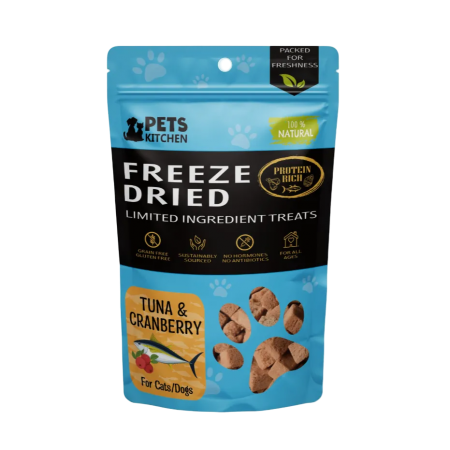 Pets Kitchen Cat Treat Freeze-Dried Tuna w/Cranberry 40g x2