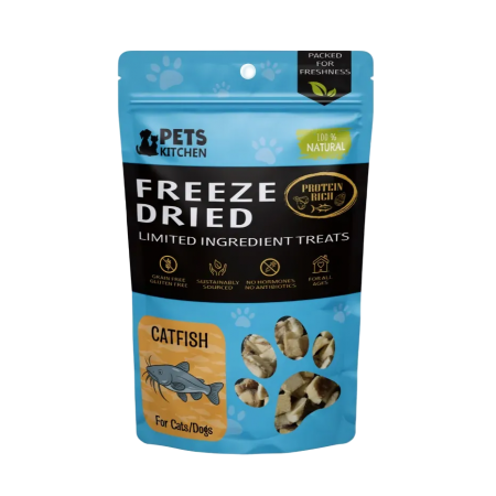 Pets Kitchen Cat Treat Freeze-Dried Catfish 40g x2