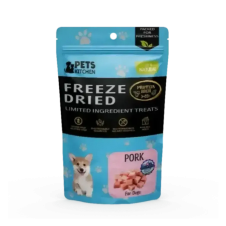 Pets Kitchen Dog Treat Freeze-Dried Pork 40g
