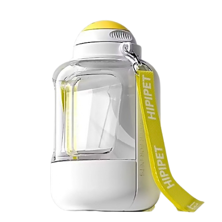 Plouffe Dog Portable Water Bottle w/Food Container 1L White