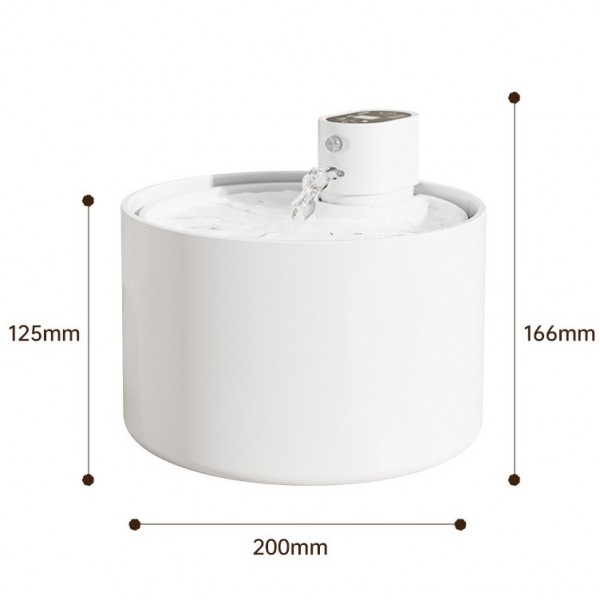 Plouffe Pet Water Fountain Ceramic Water Dispenser 2.3L