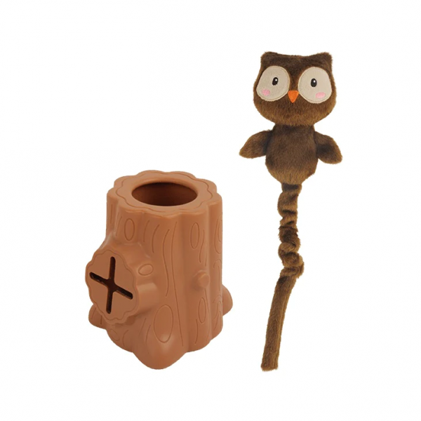 AFP Dog Toy Treats In 'V’ Hiders Plush Owl