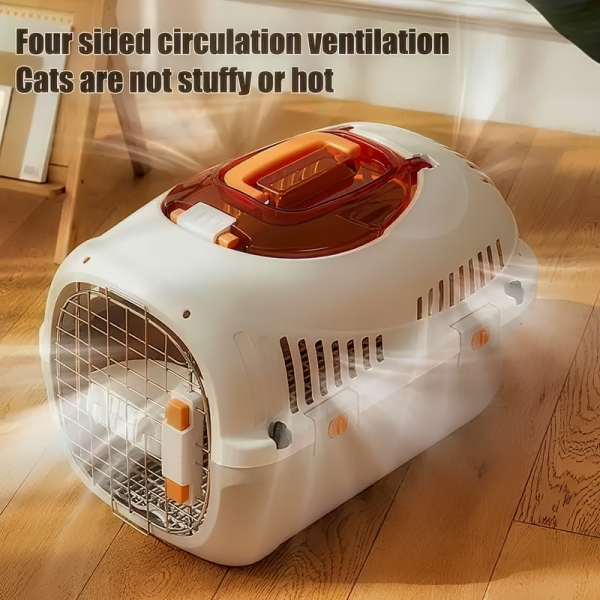 Rubeku Pet Carrier Portable Crate Yellow