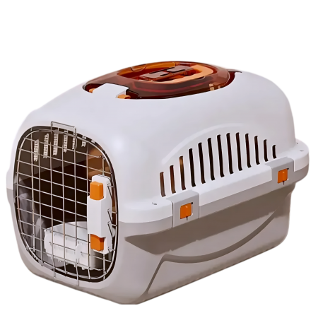 Rubeku Pet Carrier Portable Crate Grey