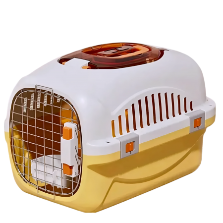 Rubeku Pet Carrier Portable Crate Yellow