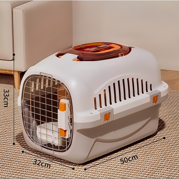 Rubeku Pet Carrier Portable Crate Yellow