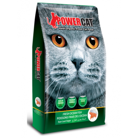 Powercat Halal Fresh Ocean Fish  Cat Dry Food 1.2kg