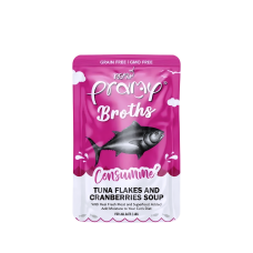 Pramy Cat Pouch in Broth Tuna Cranberries 40g
