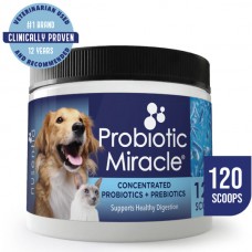 Nusentia Probiotic Miracle Concentrated Probiotics & Prebiotics For Cats & Dogs 120 Scoops