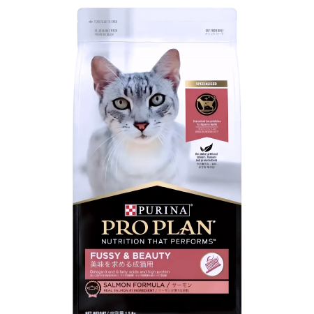 ProPlan Cat Dry Food Fussy & Beauty Salmon 1.5kg