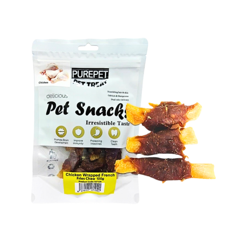 Purepet Dog Treat Chicken Wrapped French Fries 100g