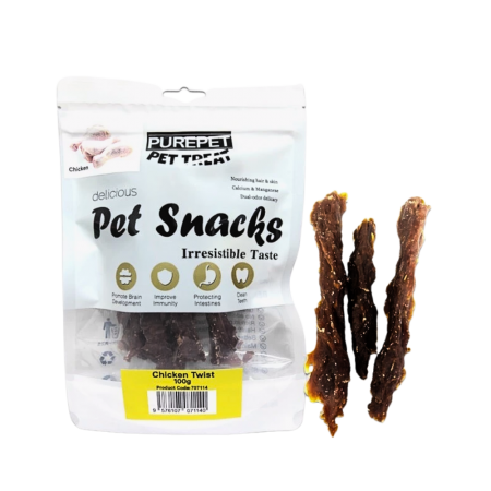 Purepet Dog Treat Chicken Wrapped Rawhide Chew 100g
