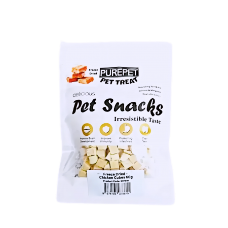 Purepet Cat Treat Freeze Dried Chicken Cube 60g