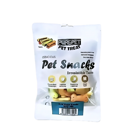 Purepet Pet Treat Biscuit Bone Shape Mix 100g