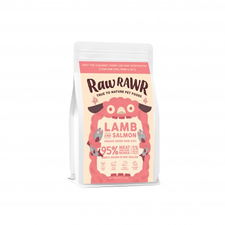 Raw Rawr Freeze Dried Raw Diet Salmon & Lamb Dry Food For Dogs & Cats 100g