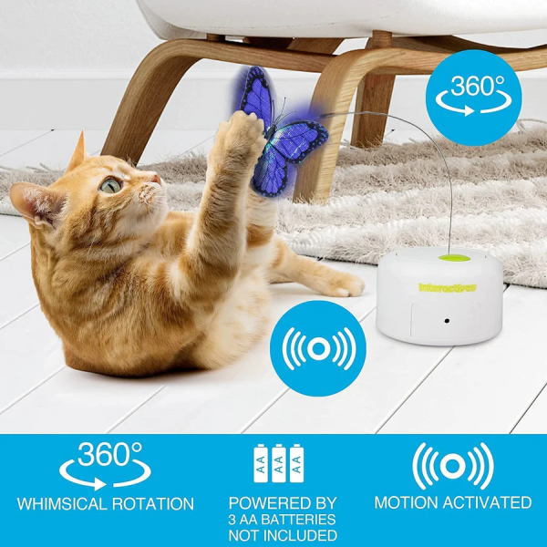 AFP Cat Toy Interactive Motion Activated Butterfly