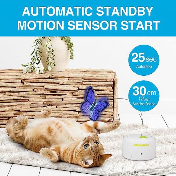 AFP Cat Toy Interactive Motion Activated Butterfly