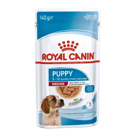 Royal Canin K9 Pouch in Gravy Medium Puppy 140g