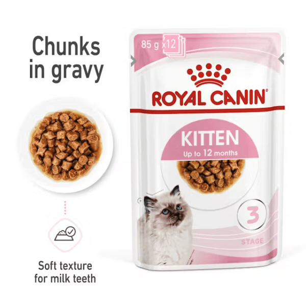 Royal Canin Cat Pouch in Gravy Kitten 85g x12