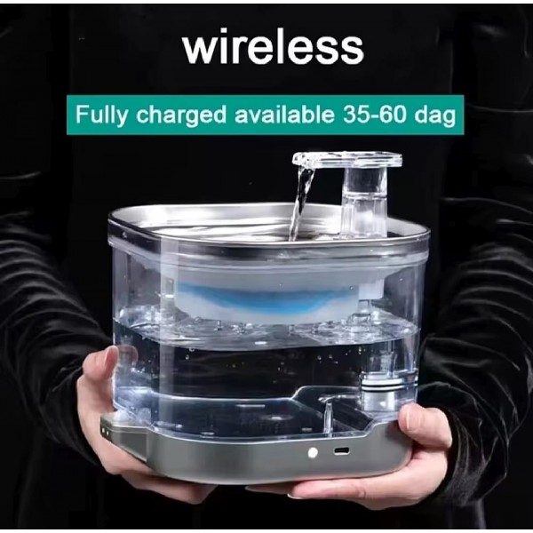 Rubeku Pet Water Fountain Wireless Clear 2L