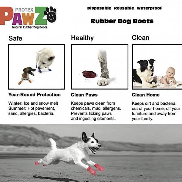 Rubeku Dog Pawz Rubber Boots (12 pcs) L